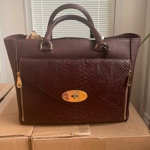 Authentic Mulberry leather willow tote bag